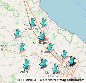 Mappa Via degli Stagnini, 73018 Squinzano LE, Italia (10.24737)