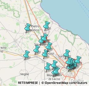 Mappa Via degli Stagnini, 73018 Squinzano LE, Italia (9.8175)