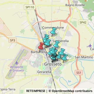 Mappa Via Col di Lana, 58100 Grosseto GR, Italia (1.07941)