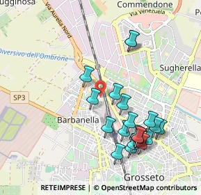 Mappa Via M. Rapisardi, 58100 Grosseto GR, Italia (1.0485)