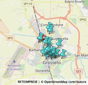 Mappa Via Monte Leoni, 58100 Grosseto GR, Italia (1.23556)