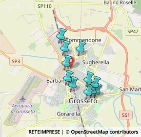 Mappa Via Monte Leoni, 58100 Grosseto GR, Italia (1.40909)