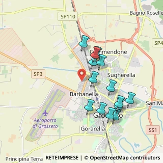 Mappa Via Mercurio, 58100 Grosseto GR, Italia (1.87357)