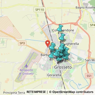 Mappa Via Mercurio, 58100 Grosseto GR, Italia (1.455)