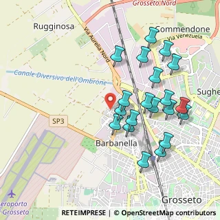Mappa Via Mercurio, 58100 Grosseto GR, Italia (1.0225)