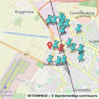 Mappa Via Mercurio, 58100 Grosseto GR, Italia (1.015)