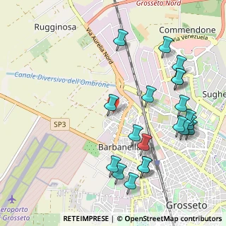 Mappa Via Mercurio, 58100 Grosseto GR, Italia (1.258)