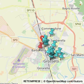 Mappa Via Aurelia Nord, 58100 Grosseto GR, Italia (1.50294)