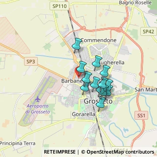Mappa Via Giovanni Prati, 58100 Grosseto GR, Italia (1.33615)