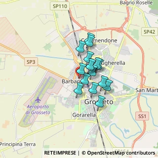 Mappa Via Francesco de Sanctis, 58100 Grosseto GR, Italia (1.0975)