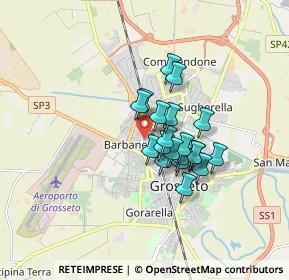Mappa Via Giacomo Leopardi, 58100 Grosseto GR, Italia (1.206)