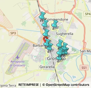 Mappa Via Giacomo Leopardi, 58100 Grosseto GR, Italia (1.40583)