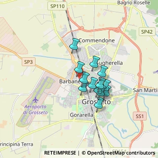 Mappa Via Giacomo Leopardi, 58100 Grosseto GR, Italia (1.25077)