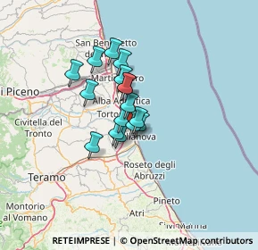 Mappa Lungomare Zara Nord, 64021 Giulianova TE, Italia (8.56063)