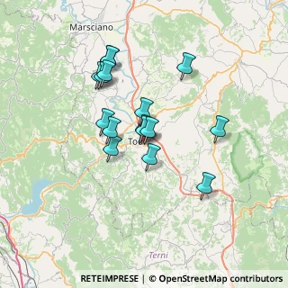 Mappa Viale del Crocefisso, 06059 Todi PG, Italia (6.0375)