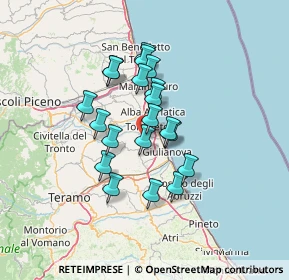 Mappa Via ponte per montone, 64023 Mosciano Sant'Angelo TE, Italia (10.88)