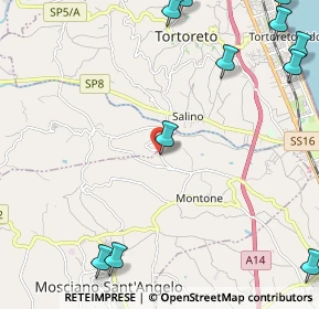 Mappa Via ponte per montone, 64023 Mosciano Sant'Angelo TE, Italia (3.43182)