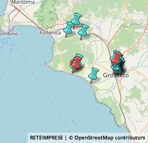 Mappa Via del Drappieri, 58043 Castiglione della Pescaia GR, Italia (14.5985)