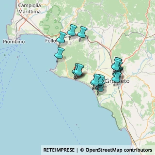 Mappa Via del Drappieri, 58043 Castiglione della Pescaia GR, Italia (12.1105)