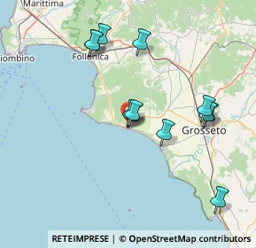 Mappa 58043 Castiglione della Pescaia GR, Italia (14.83417)