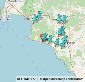 Mappa 58043 Castiglione della Pescaia GR, Italia (12.085)