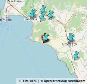 Mappa 58043 Castiglione della Pescaia GR, Italia (13.34917)
