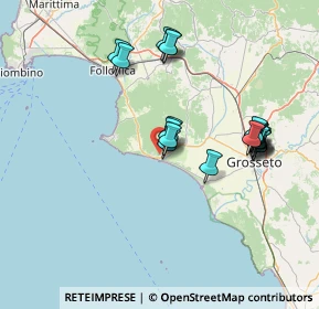Mappa 58043 Castiglione della Pescaia GR, Italia (14.7315)