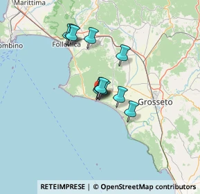 Mappa Strada Provinciale delle Padule, 58043 Castiglione della Pescaia GR, Italia (9.96)
