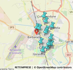 Mappa Via Girolamo Rovetta, 58100 Grosseto GR, Italia (1.45385)