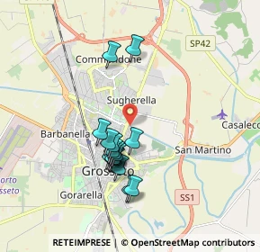 Mappa Via Lago di Nemi, 58100 Grosseto GR, Italia (1.61375)