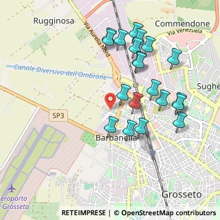 Mappa Via Guido Cavalcanti, 58100 Grosseto GR, Italia (1.045)
