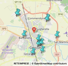 Mappa Via Belgio, 58100 Grosseto GR, Italia (2.11667)