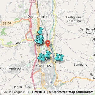 Mappa Piazza Peppe Gervasi, 87100 Cosenza CS, Italia (1.24188)