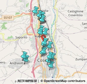 Mappa Via Tevere, 87036 Quattromiglia CS, Italia (1.711)