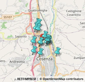 Mappa Via Tevere, 87036 Quattromiglia CS, Italia (1.03133)