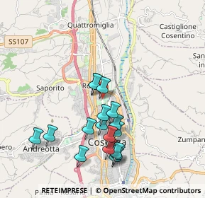 Mappa Via Tevere, 87036 Quattromiglia CS, Italia (1.94882)