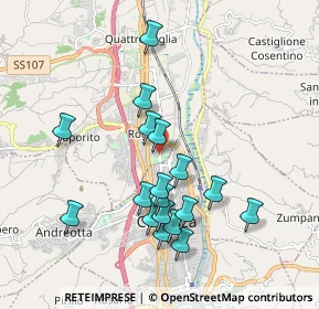 Mappa Via Tevere, 87036 Quattromiglia CS, Italia (1.99056)