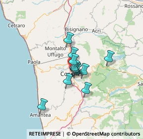 Mappa Via Tevere, 87036 Quattromiglia CS, Italia (8.52083)
