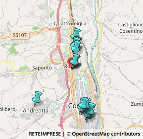 Mappa Via Giacomo Brodolini, 87036 Quattromiglia CS, Italia (1.88529)
