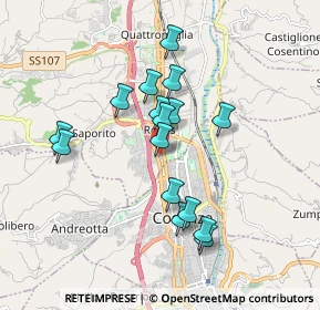 Mappa Via Genova, 87036 Quattromiglia CS, Italia (1.725)