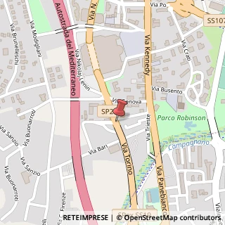 Mappa Via Torino, 1, 87036 Rende, Cosenza (Calabria)