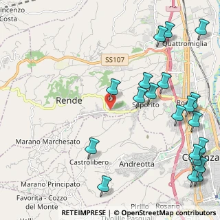 Mappa Via P. Micca, 87036 Rende CS, Italia (3.2845)
