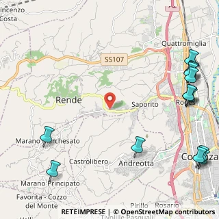 Mappa Via P. Micca, 87036 Rende CS, Italia (3.66429)