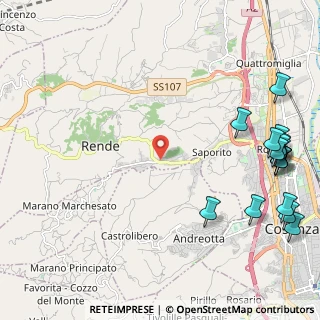 Mappa Via P. Micca, 87036 Rende CS, Italia (3.43063)