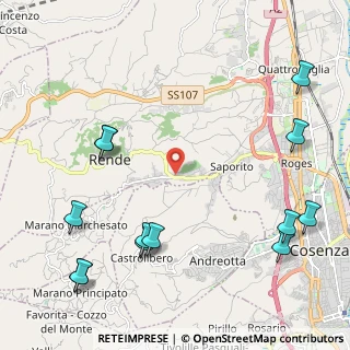 Mappa Via P. Micca, 87036 Rende CS, Italia (3.16385)