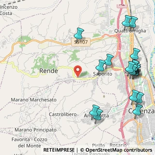 Mappa Via P. Micca, 87036 Rende CS, Italia (3.2195)