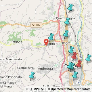 Mappa Via Fausto Coppi, 87036 Rende CS, Italia (3.32)