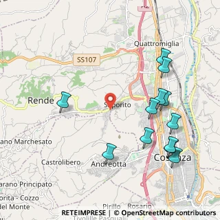 Mappa Via Fausto Coppi, 87036 Rende CS, Italia (2.57833)