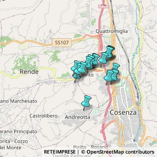 Mappa Via Fausto Coppi, 87036 Rende CS, Italia (1.227)