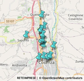 Mappa Via Po, 87036 Quattromiglia CS, Italia (1.29176)